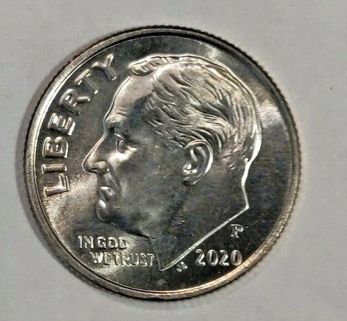 2020 P-ROOSEVELT DIME FROM BU ROLLS-FREE SHIPPING!!
