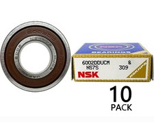 10PACK NSK 6002DDU MADE IN JAPAN 15X32X9MM Double Rubber Seal Ball Bearings
