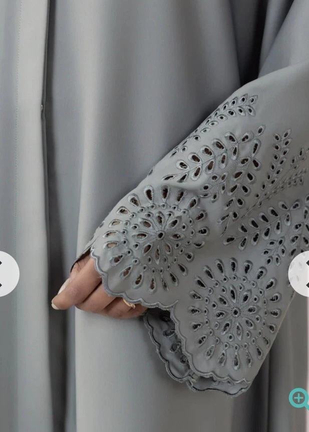 "Vestido Zafiro Abaya Musulmán Modesto Perlas Elegante Ramadán 54"" Islámico" Foto 2 de 4