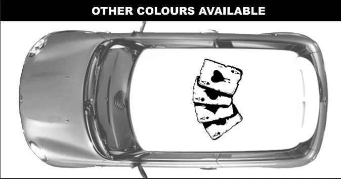 Mini Cooper Pack Of Aces adesivi grafici decalcomanie JCW R50 R53 R55 R56 F56 ecc. - Immagine 2 di 4