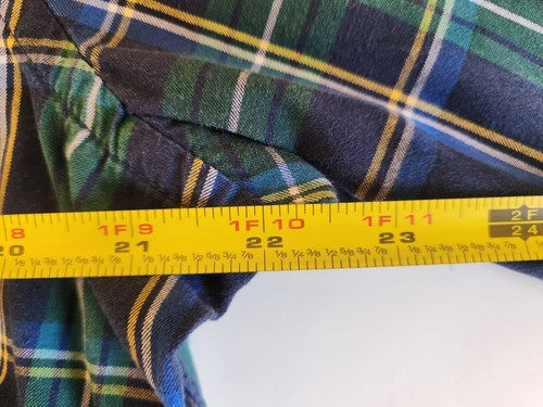 Abercrombie & Fitch Damen grünes Langarm Button-Down kariertes Hemd Gr. M-L - Bild 5 von 12