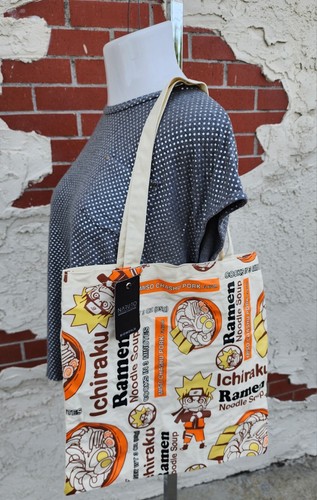 New Naruto Ichiraku Ramen Canvas Tote Bag Shippuden Collection - Picture 3 of 20