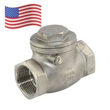 1-1/4 inch 1.25" Swing Check Valve non-return Stainless Steel NPT Threaded CF8M
