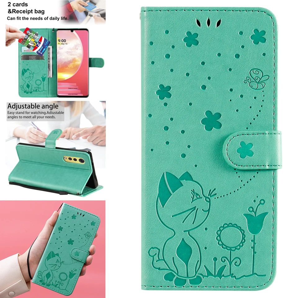 For LG K10 K50 K12 Plus K40 K8 Embossing PU Leather Wallet Case Phone Case Cover - Image 2 of 4