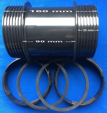 Tankdurchführung Durchführung 90 mm  Ø innen   2 x Gewinde Muttern Dichtring 