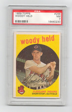 1959 Topps #266 Woody Held PSA 7 NM 0230