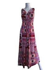 John Paul Richard Woman Medium Sleeveless Tropical Beach  Print Maxi Dress
