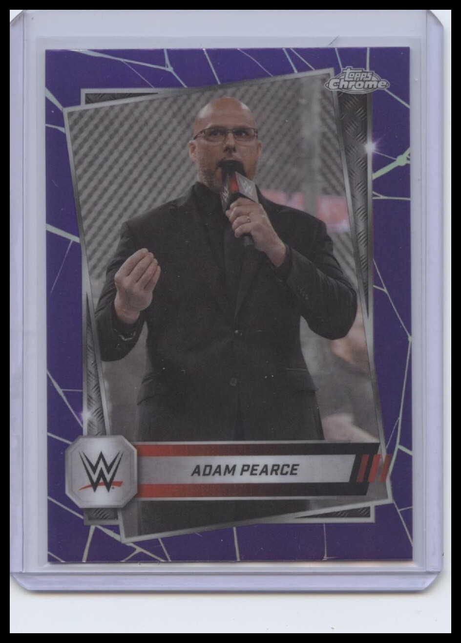 2025 Topps Chrome WWE Purple Refractor #140 Adam Pearce – Raw