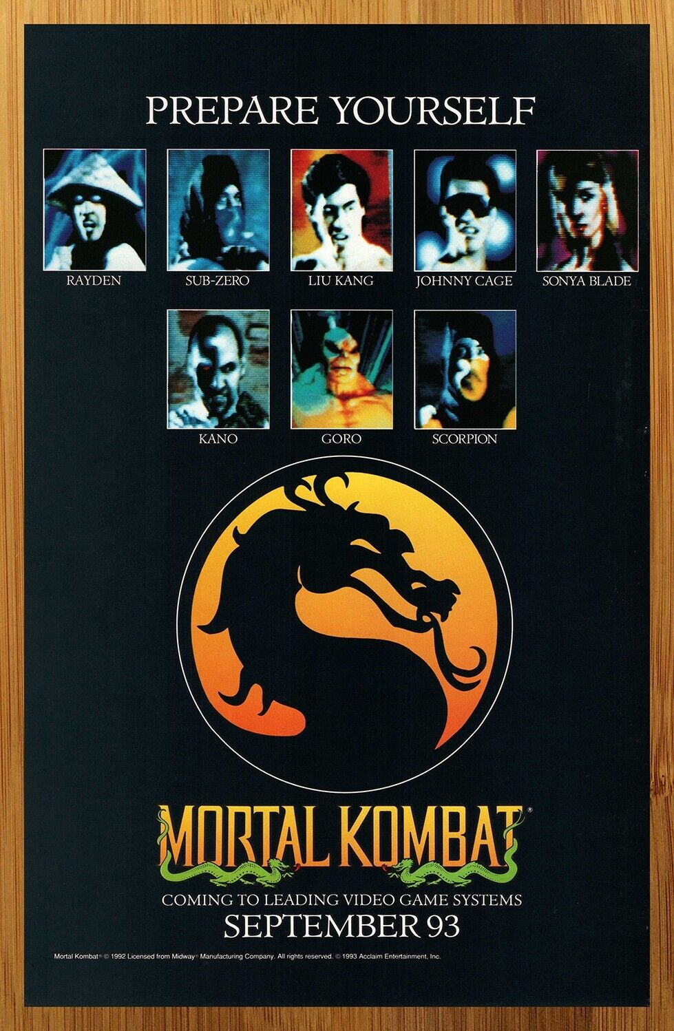 Mortal Kombat 2 Poster – Arcade Graphix