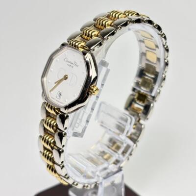 Christian Dior DEPOSE 48.203 24mm Gold Date Qz Women's Watch
