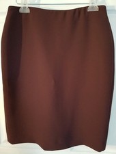 NWT Sz 6P Talbots Maroon Pencil Skirt, Polyester, Back Zip, Lined