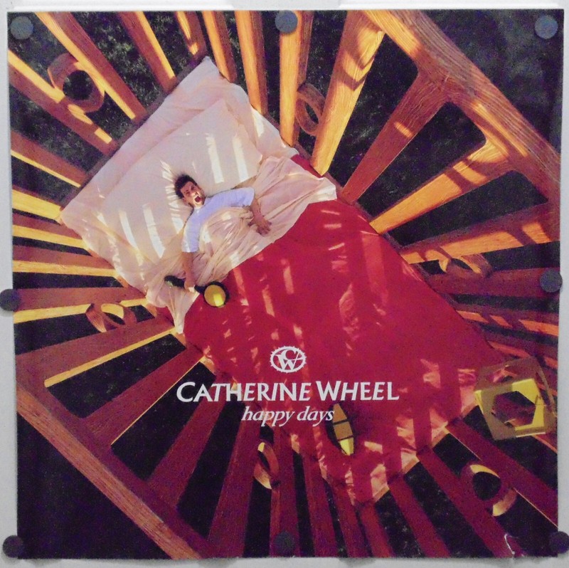 CATHERINE WHEEL 1995 HAPPY DAYS DBL-SIDED POSTER for LP CD POST GRUNGE SHOEGAZE
