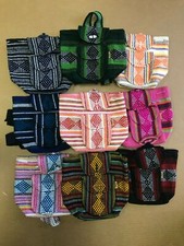 10 PIECE WHOLESALE SET OF MINI BACKPACKS , HIPPIE GEAR , MEXICAN MADE , MOCHILA