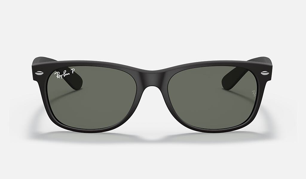 Ray-Ban New Wayfarer Classic Matte Rubber Black Polarized 52 mm