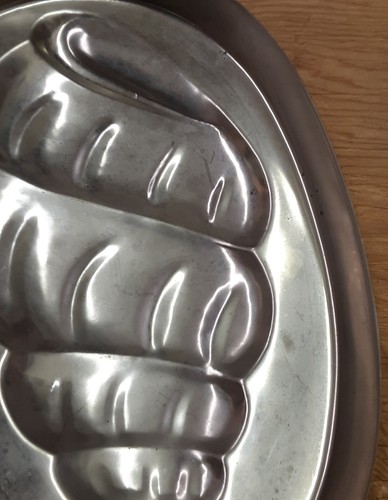 Vintage Copper Mold Oval Spiral Shell Wall Hanger Tin Lined Korea 6.5" x 2" x 9" - Picture 11 of 13