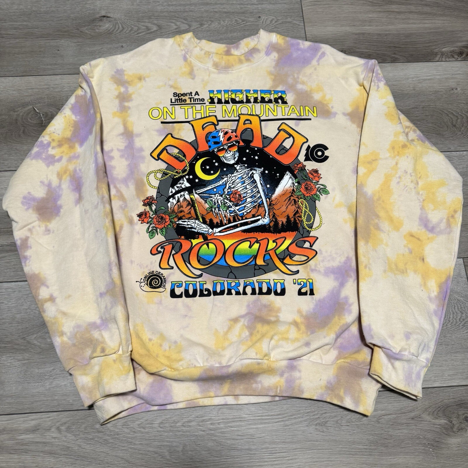 Online Ceramics Dead Co Colorado 2021 Tie Dye Crewneck Sweatshirt XL-image