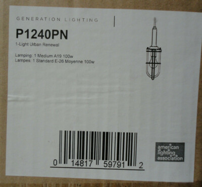 Urban Renewal 1-Light Polished Nickel Mini Pendant by Feiss