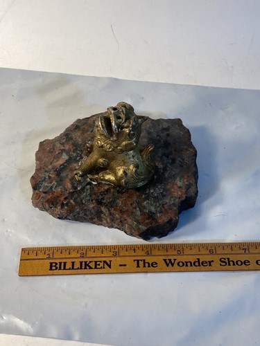 Sehr cooler Foo Dog Vintage Räuchergefäß montiert auf Granitsockel - Bild 10 von 12