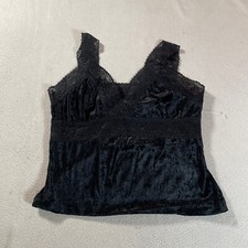 Vintage Street Code Top Womens Large Nylon Lingerie Cami Lace Camisole Sheer