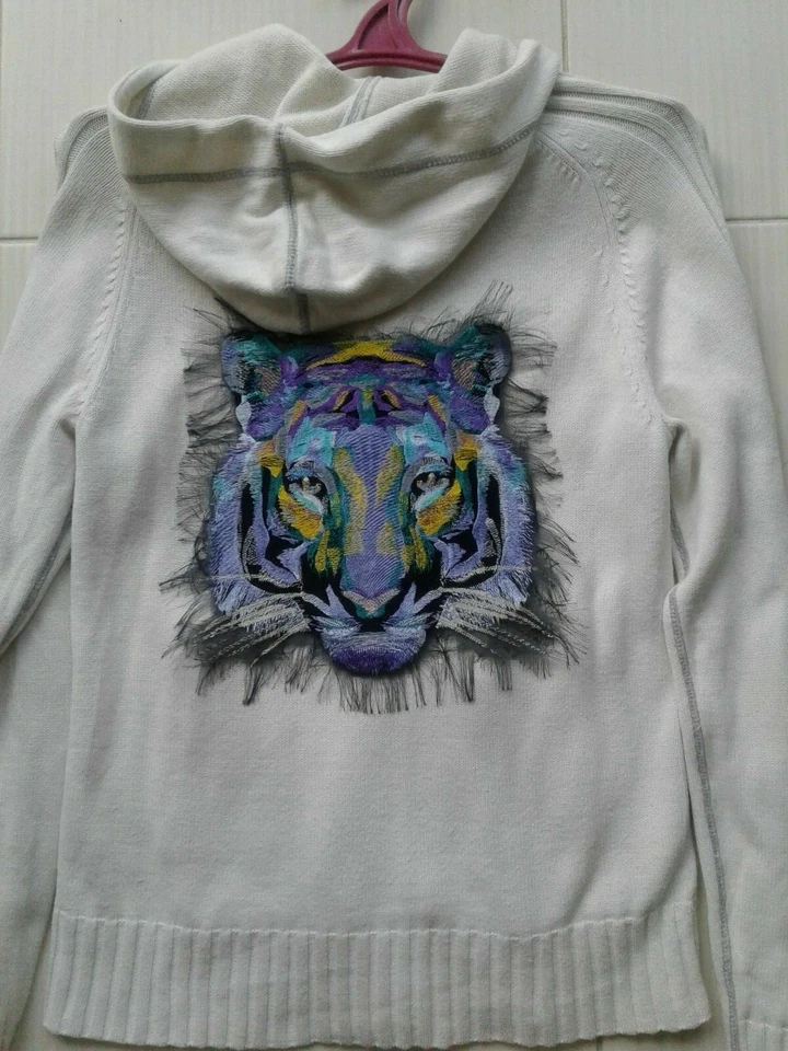 Lilac Tiger Large Handmade Embroidered Patch from Ukraine - Image 2 of 4
