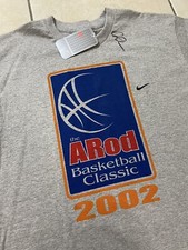 Alex Rodriguez Autograph Nike 2002 Arod Basketball Classic T-shirt Size Large