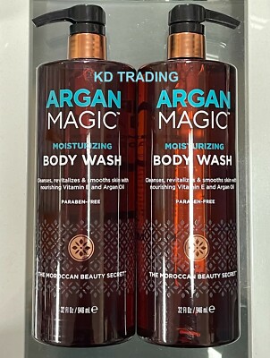 (2-Pack) ARGAN MAGIC  Nutrient-Rich Argan Oil MOISTURIZING Smoothing BODY WASH