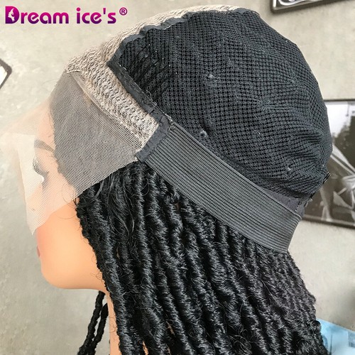 28 Inches Full Double Lace Front Knotless Faux Locs Braided Wigs for Women - Picture 6 of 6