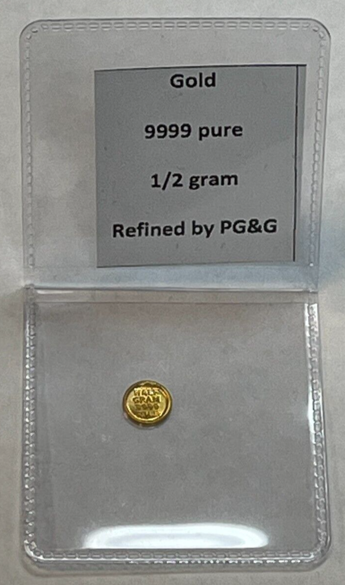 P G & G 1/2 gram gold round | eBay
