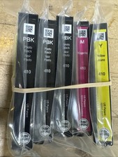 Lot of 5 New Sealed Genuine Epson 410 Ink Cartridge Magenta Yellow Black Free SH