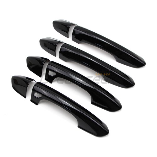 4Pcs Door Handle Cover Black Trim For Ford Fusion 2013-2020 With Smart Key ABS - Picture 4 of 7