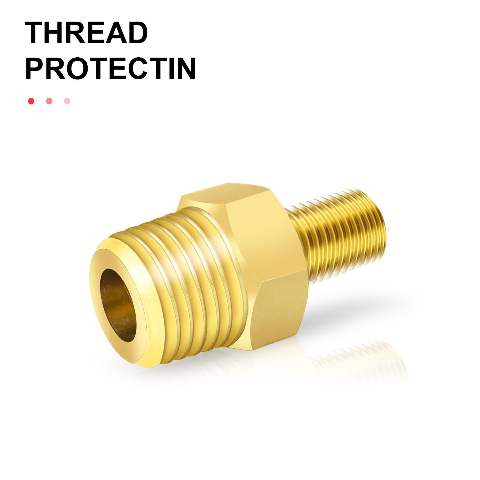 1/4 NPT to Schrader Valve Adapter Pack of 2 for Portable Air Compressor/Pump