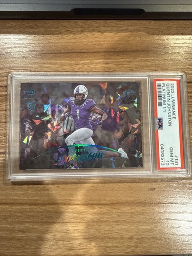 2023 Panini Luminance - Rookie Platinum 1/1 #181 Quentin Johnston PSA 10