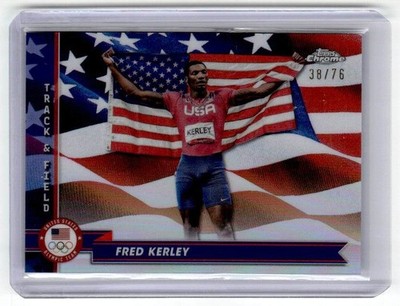 38/76 - 2024 Topps Chrome US Olympic Team : Fred Kerley Track & Field No. 171
