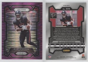 2023 Panini Prizm Rookies Purple Pulsar Prizm Bijan Robinson #305 Rookie RC