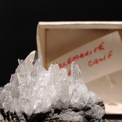  Old Stock Colemanite Crystal Cluster - Boron, CA - Ex. Dr. B. Stinchcomb Coll.