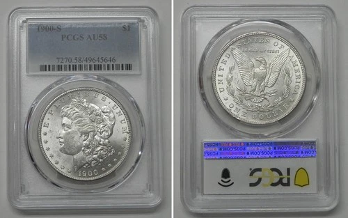1900-S Morgan Dollar, PCGS AU58  #5646
