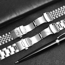 Stainless Steel Watch Band 18mm-22mm Men Bracelet Strap UK