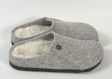 Birkenstock Zermatt Light Gray Wool Felt Shearling Slipper Mules Women  s 34 US 3