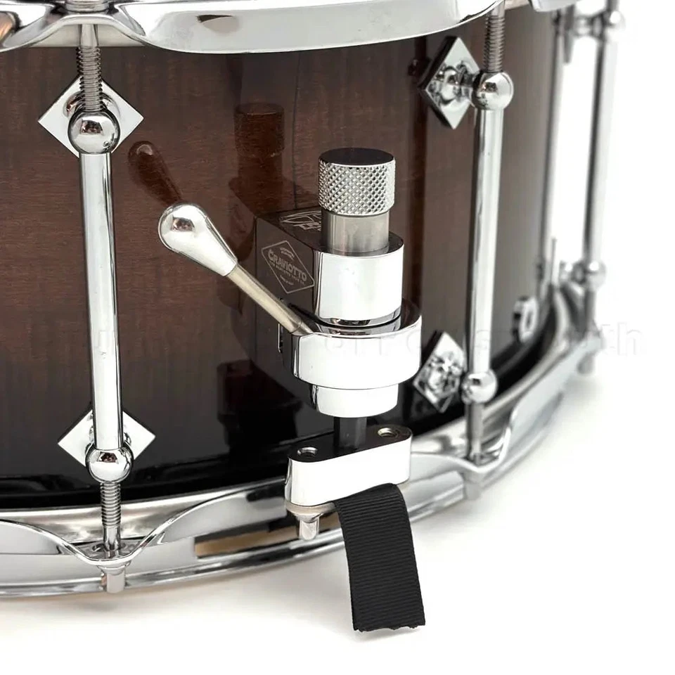 Craviotto Private Reserve Curly Maple Snare Drum 14x6.5 Walnut Fade - Image 3 of 4