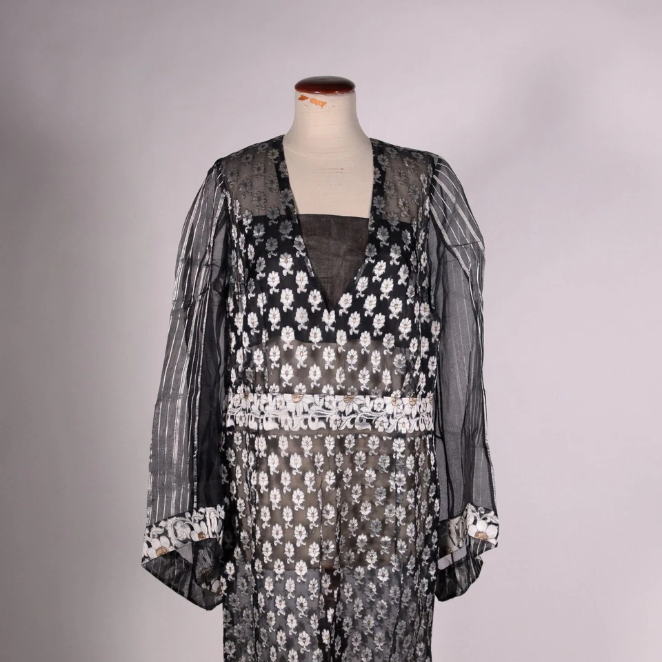 Vestido Vintage Estampado Floral Seda EE. UU. Talla 8 Italia Años 70-80 Foto 4 de 4