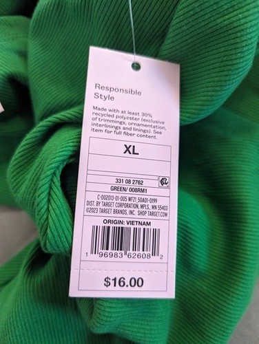 Women's Wild Fable Knit Skater Dress Green XL - Afbeelding 4 van 4
