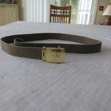 BSA Boy Scouts of America Web Belt and Solid Brass Belt Buckle