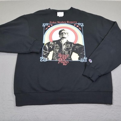 Jake Wesley Rogers Sweatshirt Mens Large Black Champion Peace Love Pluto Tour