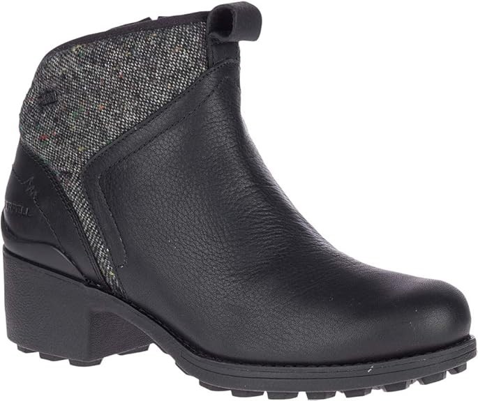 Stivali da neve Merrell donna Chateau ll Mid Pull in pelle impermeabili neri taglia 11