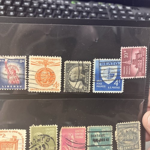 30 USED Vtg./Cancelled/HR USA Mixed Stamps, 1c-20c. Nice Mixed Lot; A DEAL-LOOK! - Picture 5 of 12