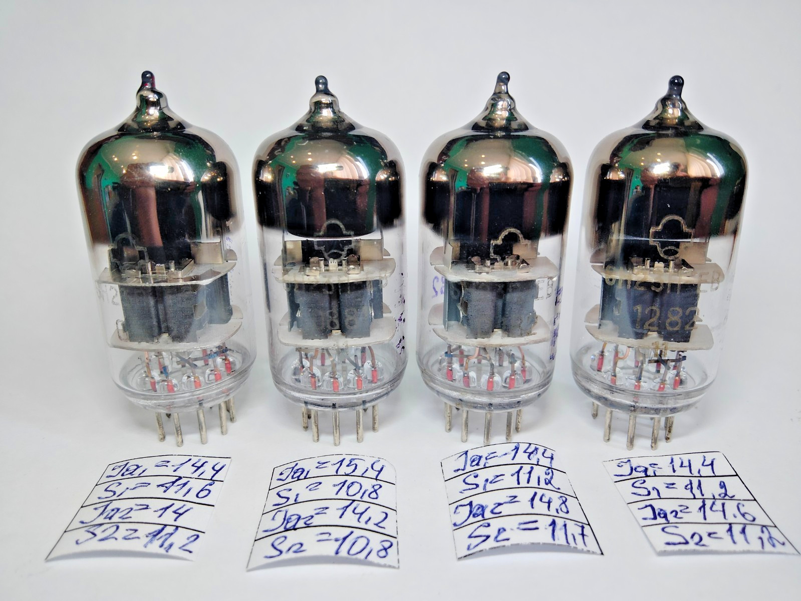 4 pcs 6N23P-EV NEW MATCHED Quad Tubes Reflector   O-Getter /ECC88/