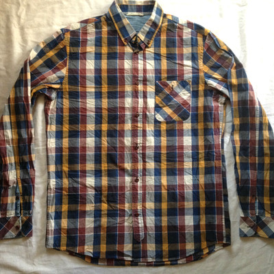 NO NATIONALITY NN07 MEN'S L/S  PLAID SHIRT DEREK CASUAL PLAID MEDIUM
