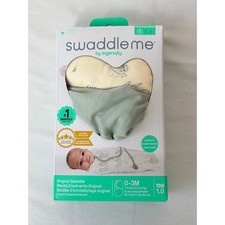 SwaddleMe by Ingenuity Original Swaddle 2-Pack 0-3M Sloth Sage Green Cotton