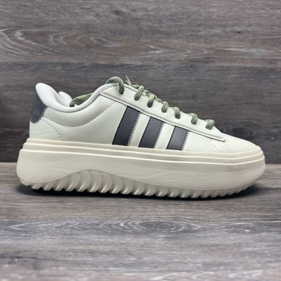 Adidas Grand court Platform shoes Women Size 8 White Chunk Lace up Sneakers  | eBay