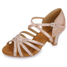 KleeKlcc Rhinestone Ballroom Dance Shoes Women Latin Salsa Dancing Shoes...